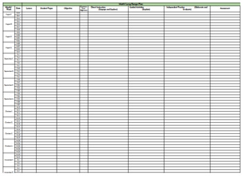 Preview of Editable- Ready to Use Math Long Range Plan