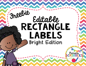 Preview of Editable Rectangle Name Plates, Tags, and Labels