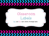 Editable Rectangular Labels Blue and Pink