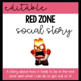Editable Red Zone Social Story (Zones of Regulation)