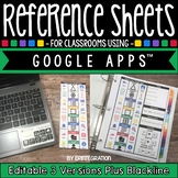 Editable Reference Sheets Binder Cheat Sheet for Classroom