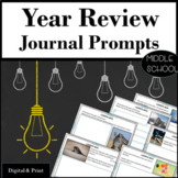 Editable Reflection Journal Prompts for End of Year or Quarter