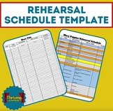 Editable Rehearsal Schedule Template, Drama, Theatre, Plan