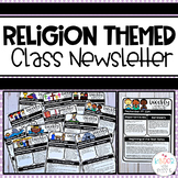 Editable Religion Themed Classroom Newsletter Template