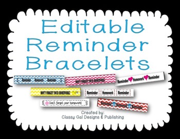Preview of Editable Reminder Bracelets