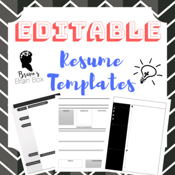 Preview of Editable Résumé Templates