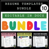 Editable Resume templates for google docs Bundle 2024 10 n