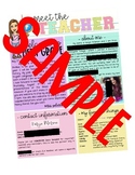 Editable Retro/Chenille Meet the Teacher/Open House Letter