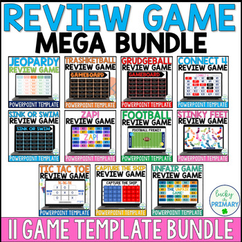 Preview of Review Game Templates | Editable Powerpoint Games | Any Subject | Mega Bundle