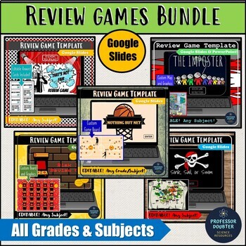 Preview of Test Prep Editable Review Games and Templates Bundle For Any Subject or Grade
