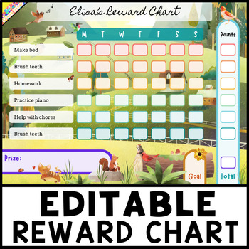Preview of Editable Template of Reward Behaviour Chart