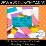 Editable Reward Punch Cards