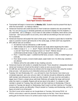 Preview of Rock Paper Scissors Tournament (Editable resource)