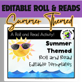 Editable Roll & Read Templates |Summer Themed| Sight Words