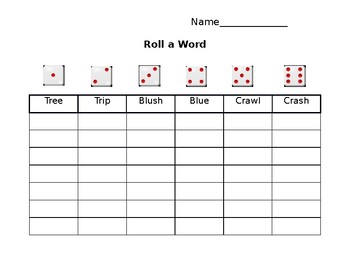 Preview of Editable Roll a Word