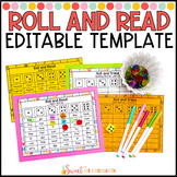 Roll And Read Template Worksheets & Teaching Resources | TpT