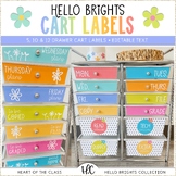 Editable Rolling Cart Labels | Hello Brights Classroom Decor