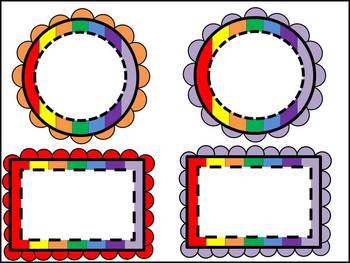 Editable Round and Square Frames for Classroom Decor | TpT
