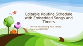 Editable Routine Schedule for PreK with Embedded Videos