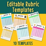 Editable Rubric Templates | Subject Rubrics | Plain Rubric
