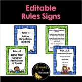 Editable Rules Signs