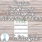 Editable Watercolor Eucalyptus Newsletter Templates