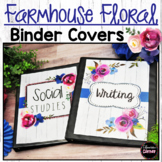 Editable Farmhouse Classroom Decor Binder Covers and Spines