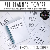 Editable SLP Planner Covers: 8 designs, 3 sizes
