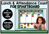 Editable SMARTboard Lunch and Attendance Count - St. Patri