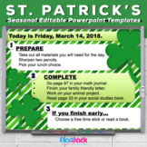 Editable ST. PATRICK'S DAY Themed Morning Work PowerPoint 
