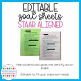 Editable STAAR Goal Sheets for any grade (Math, Reading, a