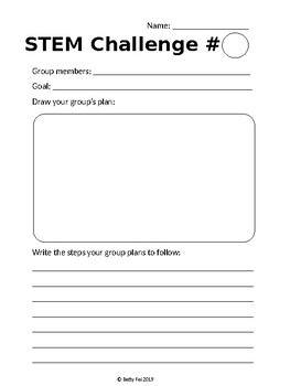 Preview of Editable STEM Challenge Template