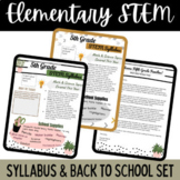 Editable STEM Syllabus Template Set for Elementary 