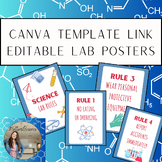 Editable Safety Lab Rules Posters-Canva Template