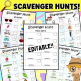 Editable Scavenger Hunts for Different Seasons/Holidays/Occasions