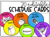 Editable Schedule Cards