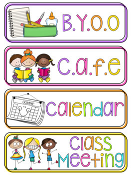 Editable Schedule Cards by Miss Gorton's Class | TpT