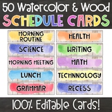 Editable Schedule Cards