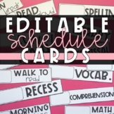 Editable Schedule Cards