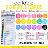Editable Schedule Cards | Daily Schedule