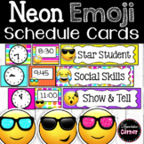 Editable Schedule Cards Emoji Classroom Decor