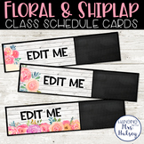 Editable Schedule Cards (Floral and Shiplap)