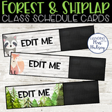 Editable Schedule Cards (Forest and Shiplap)