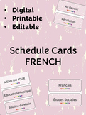 Editable Schedule Cards (French)