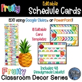 Editable Schedule Cards - Fruit Theme Classroom Decor