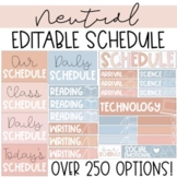 Editable Schedule Cards | Modern Neutral
