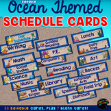 Visual Schedule Cards—Ocean Themed, EDITABLE