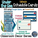 Editable Schedule Cards - Under the Sea Ocean Classroom Decor