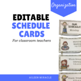Editable Schedule Cards for Classroom Teachers