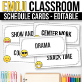 Editable Schedule Cards with Clipart Daily Schedule Cards Emoji Classroom